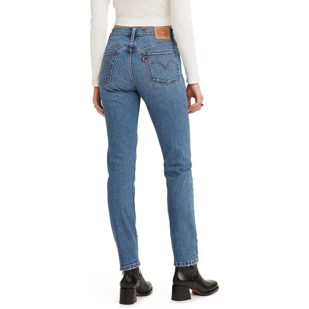 Women's Skinny Jeans Cotton Elastane High Rise Slim Fit Button Fly Size 29